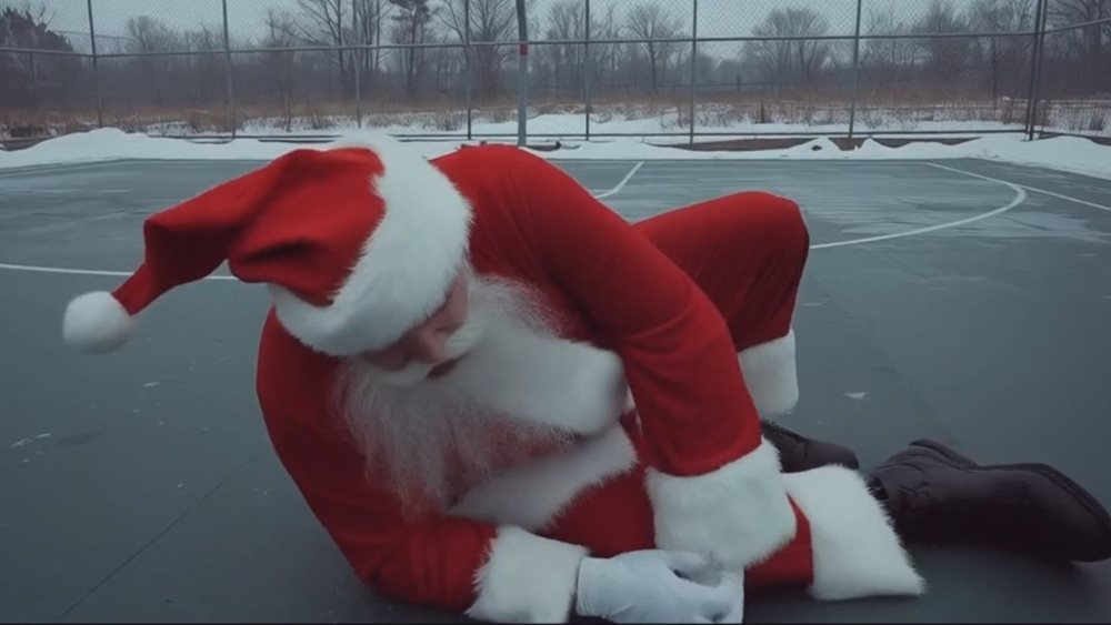 Έντονη ανησυχία στον Βόρειο Πόλο μετά τον τραυματισμό του Αϊ Βασίλη στο μπάσκετ