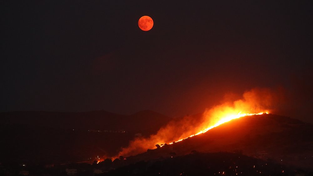 Ανεξέλεγκτο το πύρινο μέτωπο στην Ανατολική Αττική με έναν νεκρό - Ολονύχτια μάχη με τις φλόγες, καίγονται σπίτια