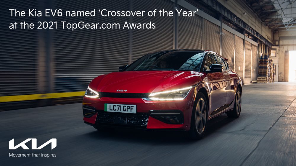 Το Kia EV6 ανακηρύχθηκε "Crossover της Χρονιάς" στα TopGear.com 2021 Awards