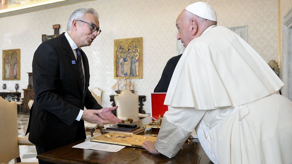 Συνάντηση Θ. Ρουσόπουλου με τον Πάπα Φραγκίσκο