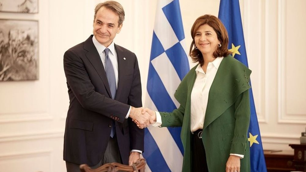 Συνάντηση Κ. Μητσοτάκη με την απεσταλμένη του γ.γ. του ΟΗΕ για το Κυπριακό