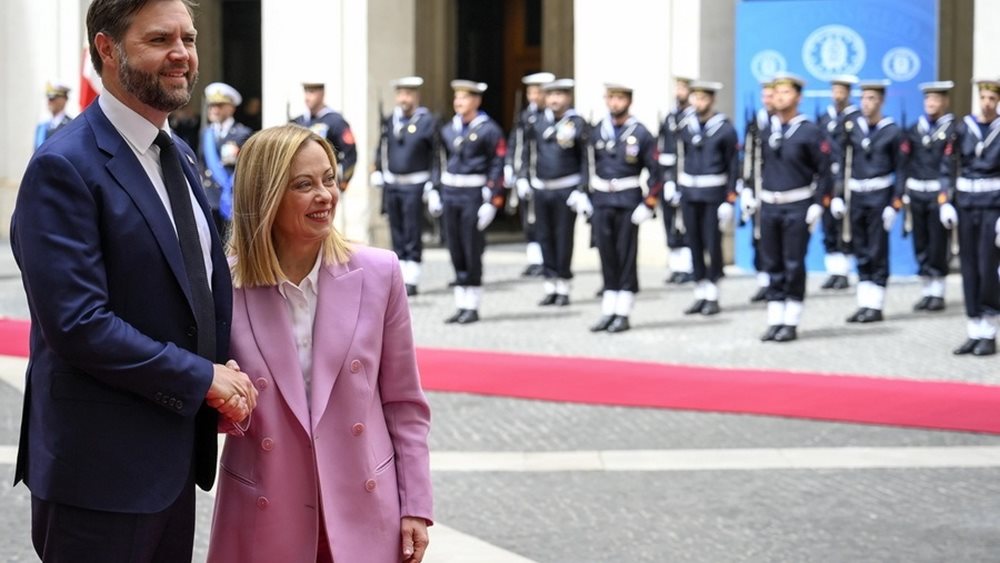 Συνάντηση Μελόνι - Βανς: &quot;Άριστες οι σχέσεις των δύο χωρών&quot;, λέει η ιταλική κυβέρνηση