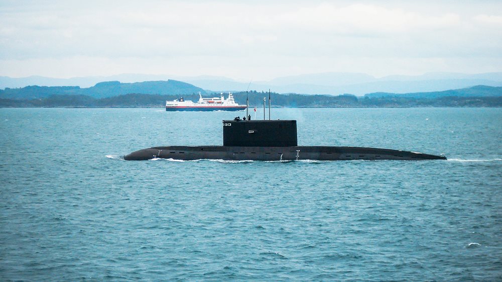 The British Navy chased Russian submarines off the coast of Norway