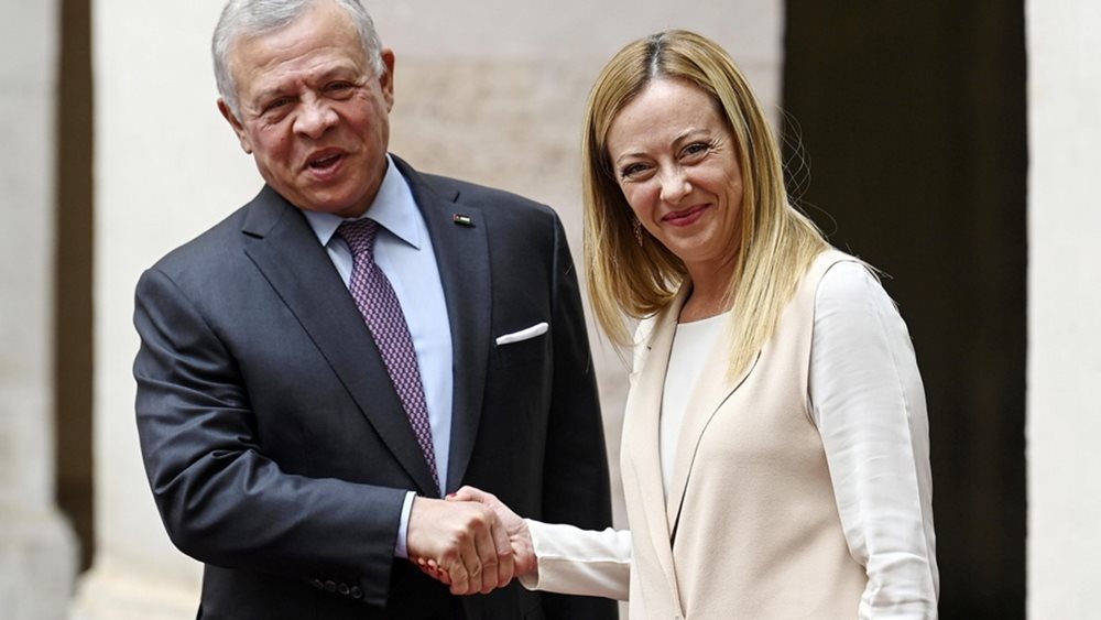 Συνάντηση της Μελόνι με τον βασιλιά Αμπντάλα για τις εξελίξεις στο μεσανατολικό