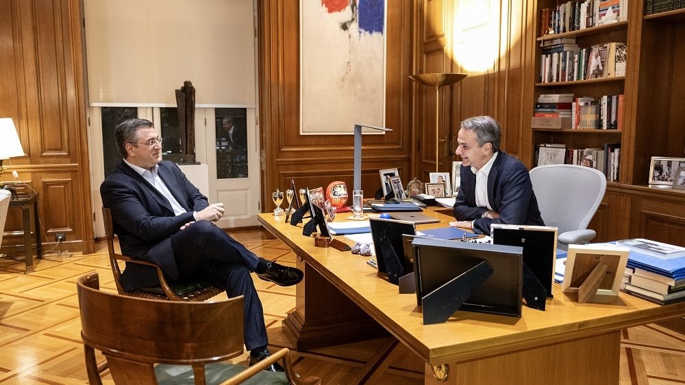 Συνάντηση του Κ. Μητσοτάκη με τον Περιφερειάρχη Κεντρικής Μακεδονίας Απόστολο Τζιτζικώστα