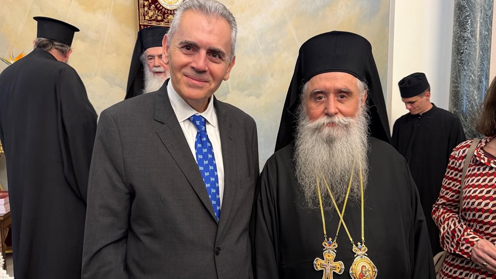Ο Μ.Χαρακόπουλος στη χειροτονία του νέου Αρχιεπισκόπου: Μια νέα ελπιδοφόρα εποχή για την Αγία Αικατερίνη Σινά