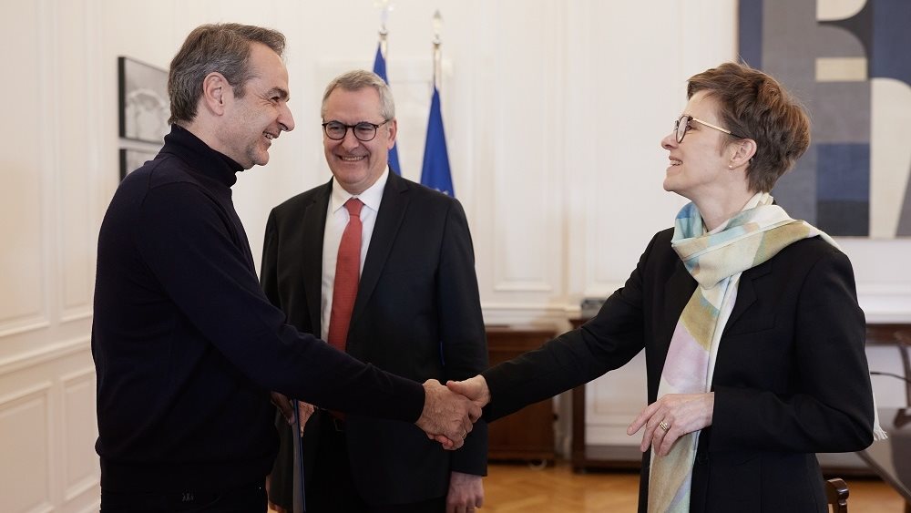 Συνάντηση Κυρ. Μητσοτάκη με την πρόεδρο του Εποπτικού Συμβουλίου της ΕΚΤ
