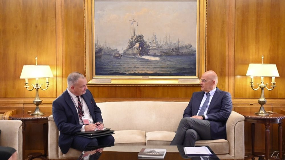 Συνάντηση Ν. Δένδια με τον Βρετανό πρέσβη με επίκεντρο την ενίσχυση της διμερούς αμυντικής συνεργασίας Ελλάδας-Ηνωμένου Βασίλειου