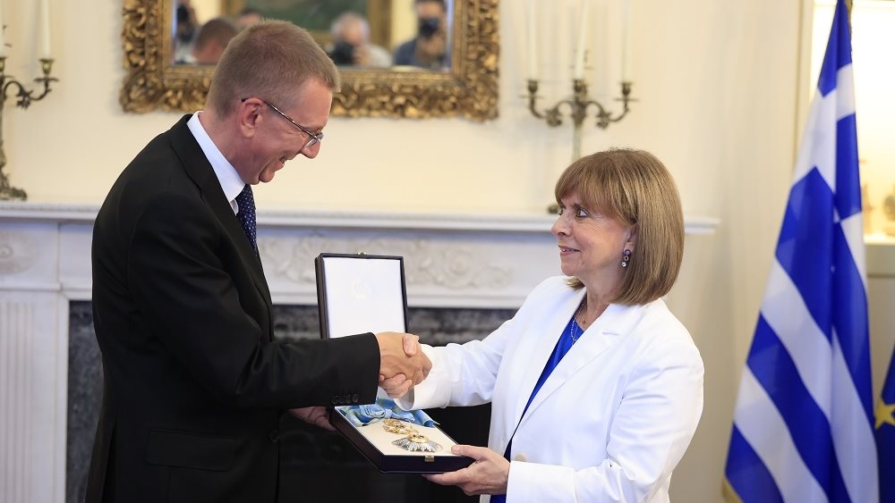 Συνάντηση Κατ. Σακελλαροπούλου με τον Πρόεδρο της Λετονίας