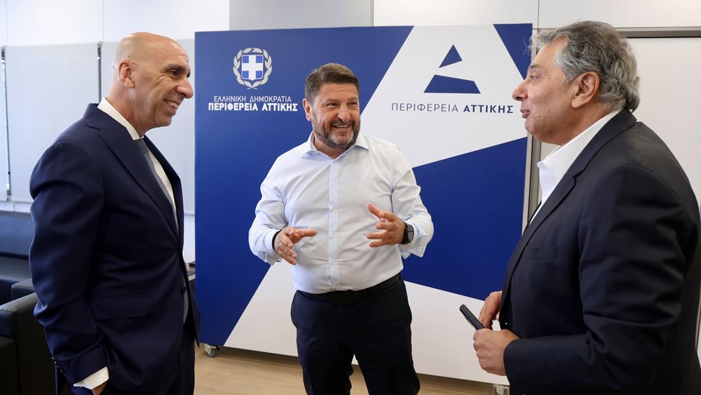 Συνάντηση Ν. Χαρδαλιά με Γ. Μπρατάκο (ΕΒΕΑ) και Β. Κορκίδη (ΕΒΕΠ): Ενίσχυση της παραγωγικής βάσης της Αττικής
