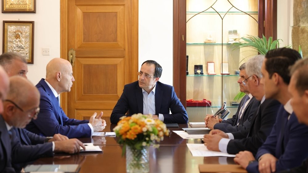 Κύπρος: Συνάντηση Νίκου Χριστοδουλίδη με τον CEO της ENI
