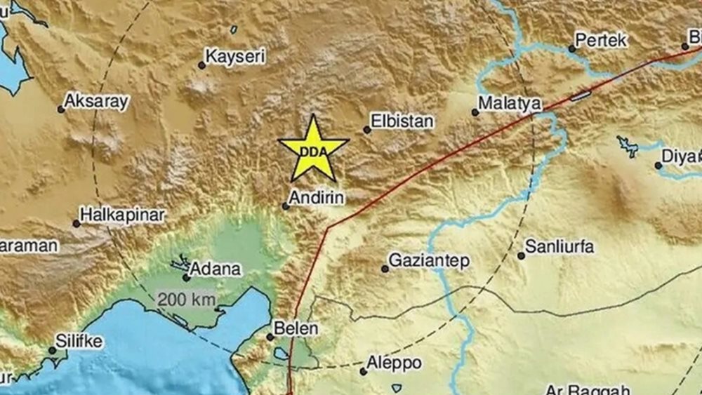 Τουρκία: Σεισμός 5,2 Ρίχτερ - 54 χλμ. βορειοδυτικά του Καχραμάνμαρας το επίκεντρο