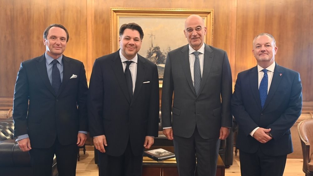 Συνάντηση Ν. Δένδια με τους πρέσβεις ΗΠΑ, Ηνωμένου Βασιλείου και Ουκρανίας