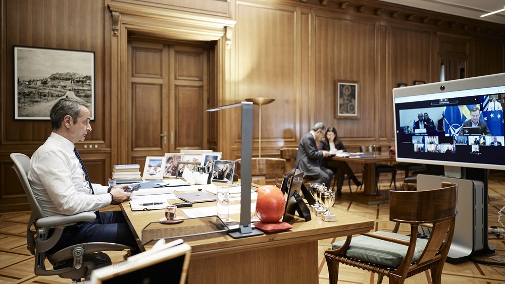 Συναντίληψη για την πρόοδο που σημειώθηκε στο ουκρανικό στην τηλεδιάσκεψη ηγετών της ΕΕ με συμμετοχή Κ. Μητσοτάκη