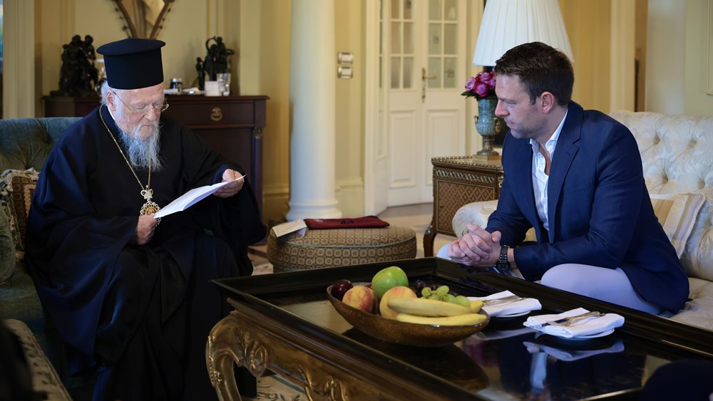 Συναντηση Στ. Κασσελάκη με τον Οικουμενικό Πατριάρχη Βαρθολομαίο
