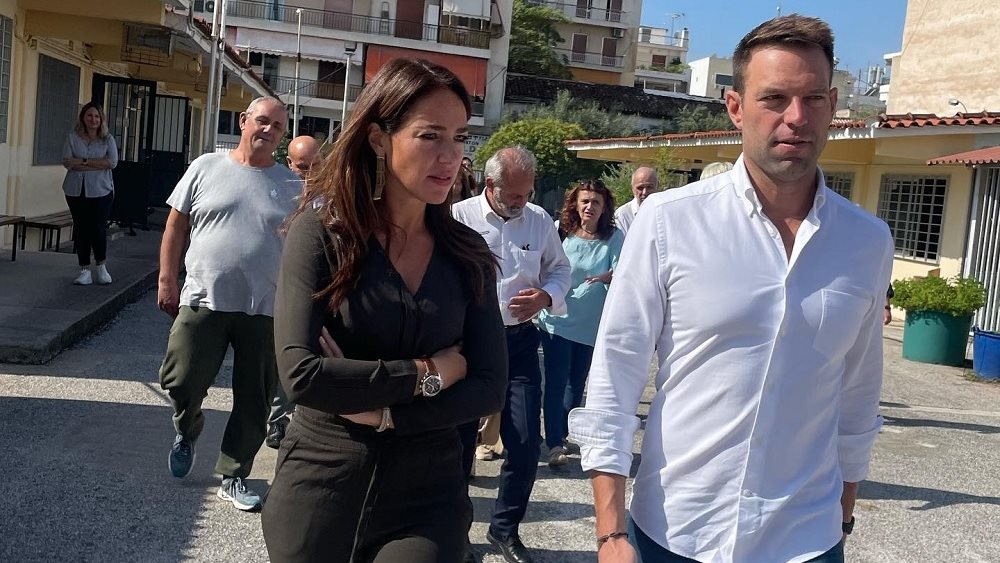 Συνάντηση της υφυπουργού Παιδείας Δ. Μηχαηλίδου με τον Στ. Κασσελάκη