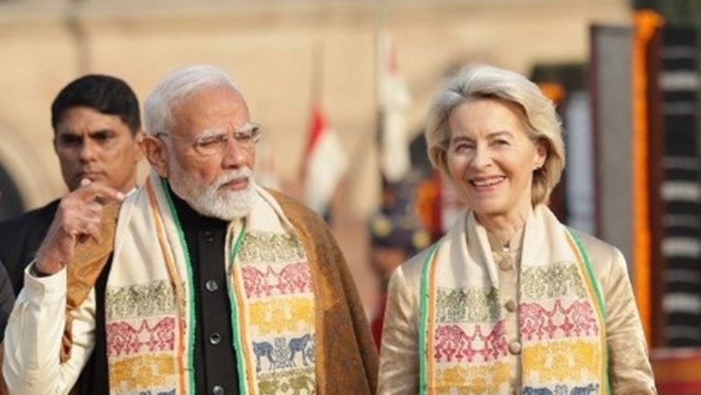 Φον ντερ Λάιεν: ΕΕ και Ινδία γράφουν ιστορία - Δημιουργήσαμε μια ζώνη ελεύθερου εμπορίου 2 δισ. ανθρώπων
