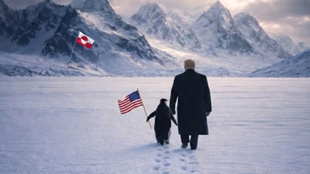 Ο Τραμπ και ο πιγκουίνος