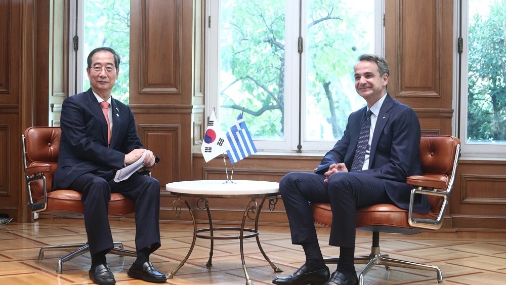 Συνάντηση Κυρ. Μητσοτάκη με τον κορεάτη ομόλογό του Han Duck-soo