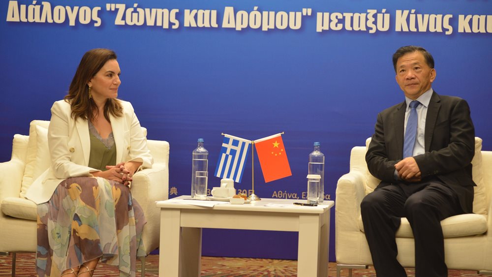 Η Όλγα Κεφαλογιάννη στην εκδήλωση της πρεσβείας της Κίνας
