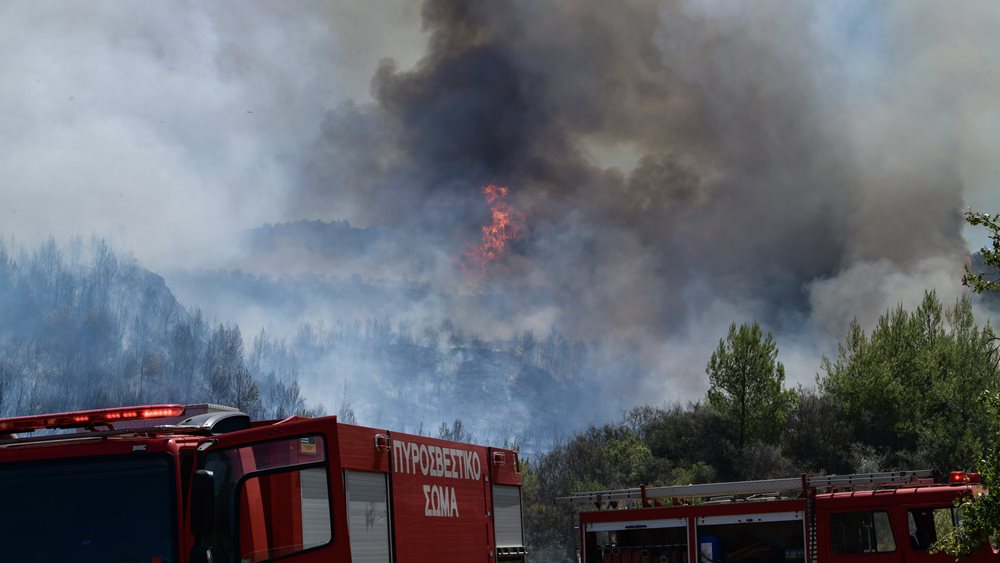 Ανεξέλεγκτη η φωτιά στην Ηλεία - Απειλεί χωριά της Αρχαίας Ολυμπίας