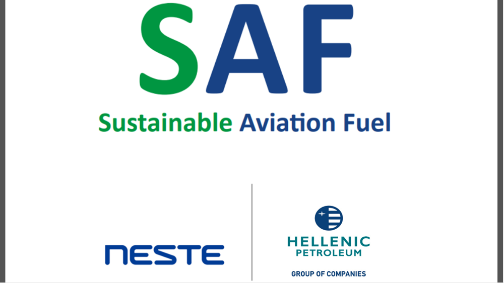 ΕΛΠΕ και  Neste θα προμηθεύουν την Ελλάδα και την AEGEAN με το Neste Sustainable Aviation Fuel
