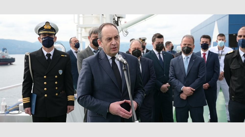 Γ. Πλακιωτάκης: Σημαντική στιγμή για τη ναυτιλία μας η ύψωση της ελληνικής σημαίας στο Kriti Future