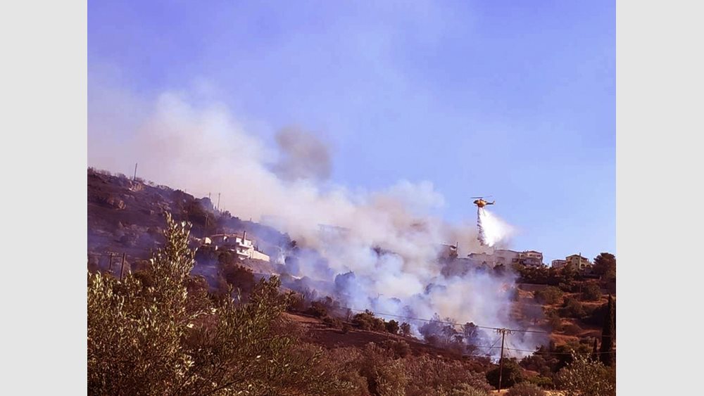 Μεγάλη πυρκαγιά στα Ψαχνά Ευβοίας - Μήνυμα από το 112 για απομάκρυνση κατοίκων