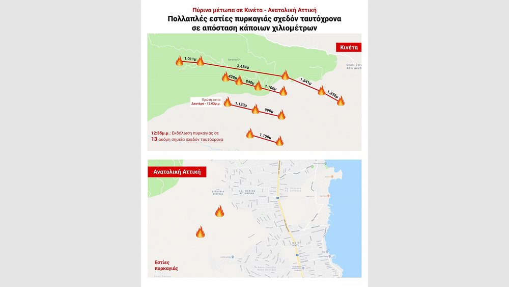 Ελληνικός Διαστημικός Οργανισμός: Καταγραφή εστιών πυρκαγιάς από διεθνείς δορυφορικές βάσεις δεδομένων
