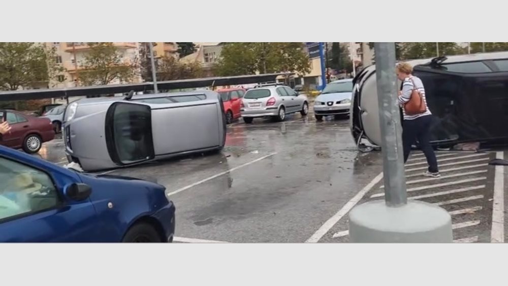 Κακοκαιρία &quot;Π&quot;: Ανεμοστρόβιλος αναποδογύρισε ΙΧ στη Ξάνθη