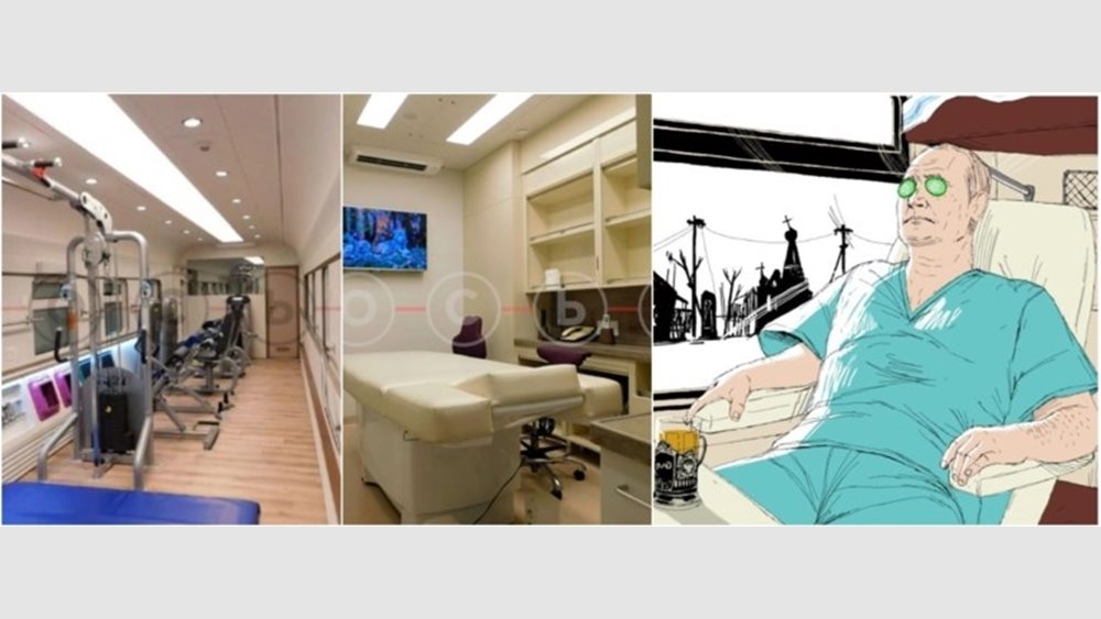 Νέες εικόνες από το υπερπολυτελές και θωρακισμένο τρένο του Πούτιν