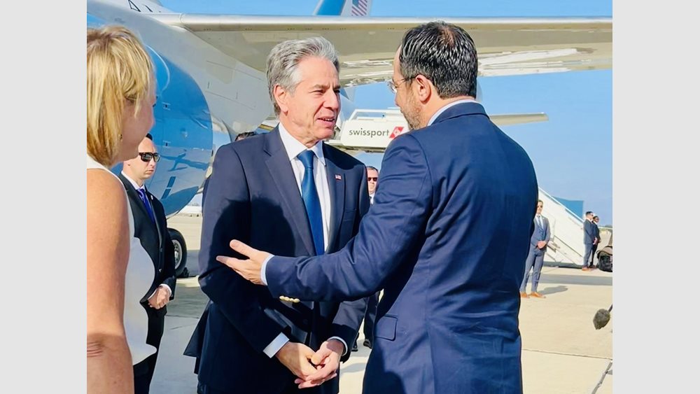 Συνάντηση Μπλίνκεν - Χριστοδουλίδη με φόντο την πρωτοβουλία της Κύπρου για τη Γάζα