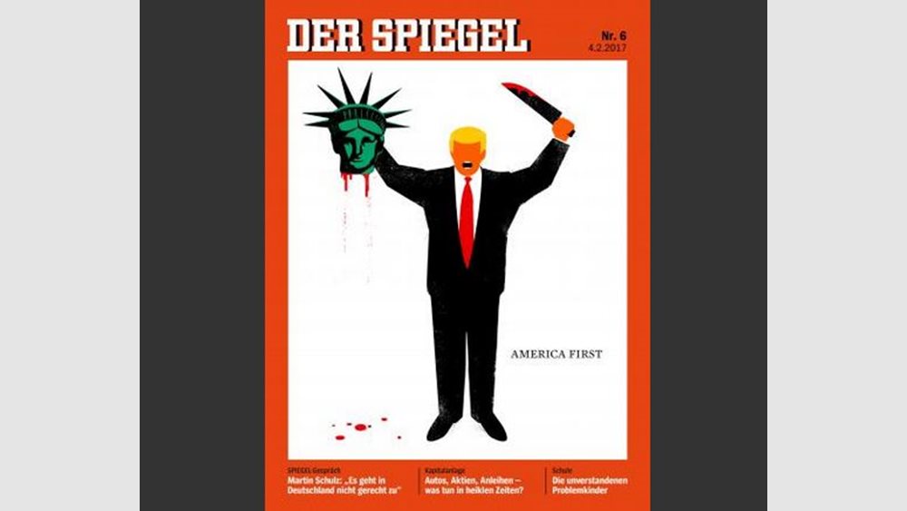 Επικριτικά τα περισσότερα σχόλια για το εξώφυλλο του Spiegel με τον Trump
