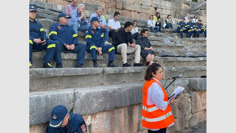 Άσκηση ετοιμότητας για την αντιμετώπιση πυρκαγιάς στους Δελφούς