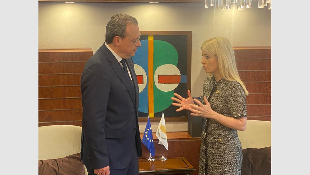 Συνάντηση Σ. Φάμελλου με την Κύπρια Πρόεδρο της Βουλής, Αννίτα Δημητρίου
