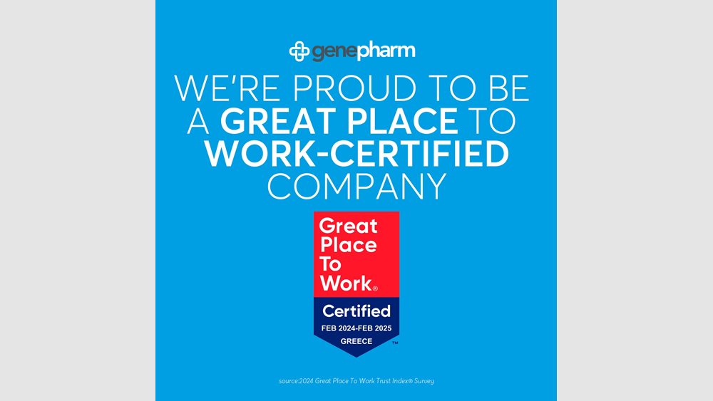 Η Genepharm πιστοποιήθηκε επίσημα ως Great Place to Work