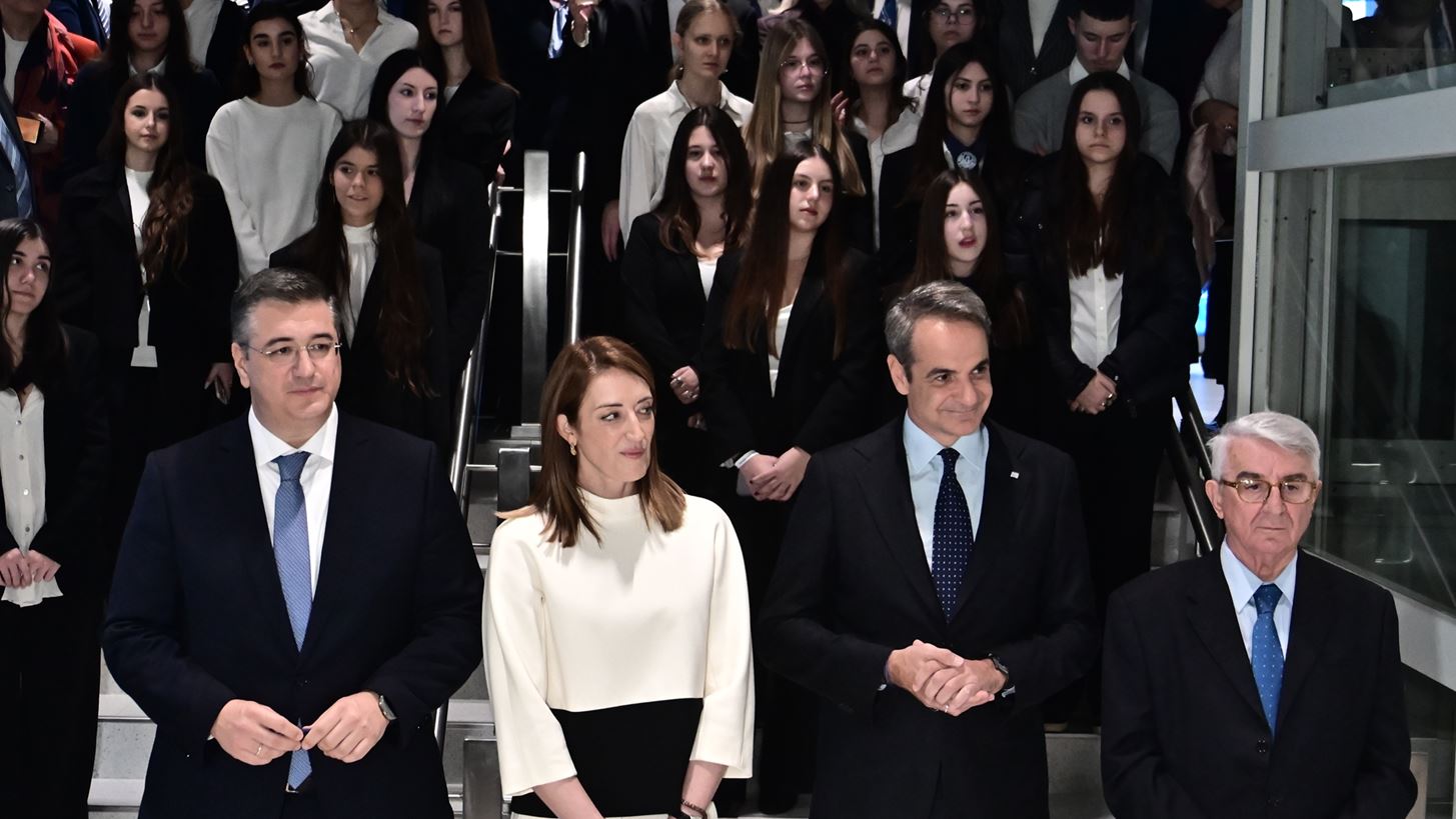 Κ. Μητσοτάκης - Ρ. Μέτσολα στα εγκαίνια του Europa Experience: "Είμαστε ισχυρότεροι όταν είμαστε ενωμένοι"