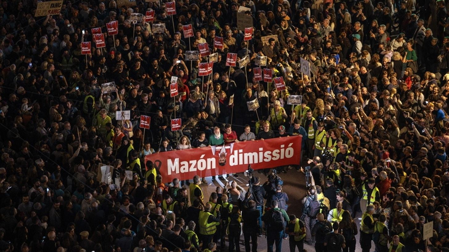 Ισπανία: Διαδήλωση στη Βαλένθια, έναν χρόνο μετά τις φονικές πλημμύρες