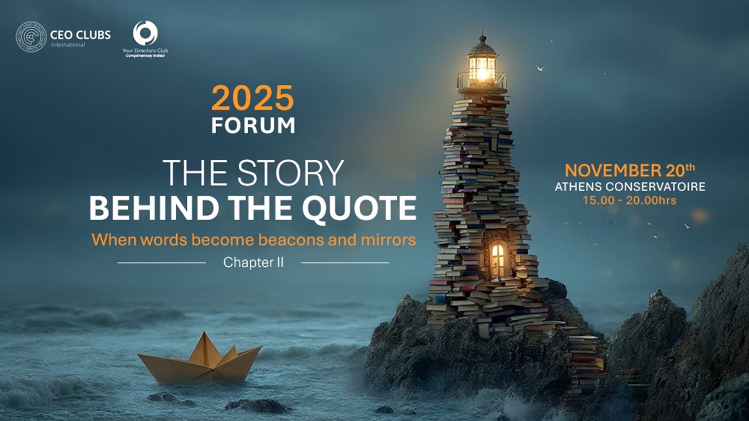 CEO Clubs Greece Forum: Συν-δημιουργώντας την Ηγεσία του Αύριο μέσα από τη Σοφία των Λέξεων