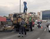 Φωτιά σε αυτοκίνητο προκάλεσε το πρωινό χάος στον Κηφισό (αποκλειστικές εικόνες)