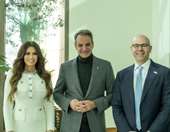 Συνάντηση Κ. Μητσοτάκη με τον διοικητή της Fed, Στίβεν Μιράν, παρουσία της Γκίλφοϊλ