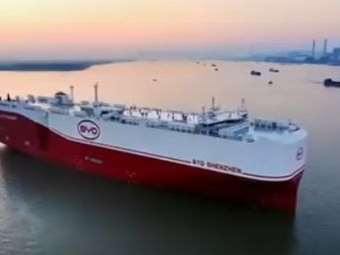 Πρώτο ταξίδι για το μεγαλύτερο παγκοσμίως πλοίο μεταφοράς οχημάτων "BYD Shenzhen"