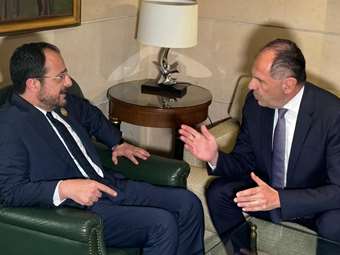 Συνάντηση ΥΠΕΞ Γ. Γεραπετρίτη με τον πρόεδρο της Κύπρου Ν. Χριστοδουλίδη