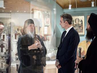 Επίσκεψη κ. Μητσοτάκη σε μονές Ιβήρων και Βατοπεδίου