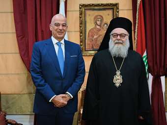 Στον Λίβανο ο Ν. Δένδιας: Προτεραιότητα η προστασία της ελληνορθόδοξης κοινότητας στη Συρία