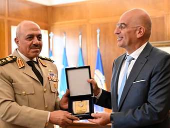 Συνάντηση Ν. Δένδια με τον αρχηγό του Γενικού Επιτελείου των Ενόπλων Δυνάμεων της Αιγύπτου