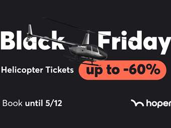 Η hoper σας δίνει τον ουρανό: Black Friday 2025 με εκπτώσεις έως 60% στις τακτικές πτήσεις ελικοπτέρου στην Ελλάδα