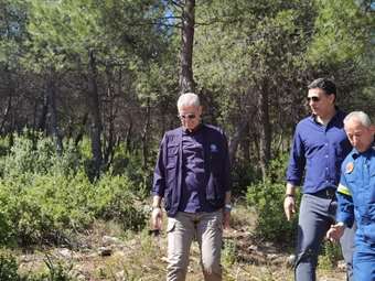 Αυτοψία Κικίλια στην Πεντέλη για τα έργα προετοιμασίας για την αντιπυρική περίοδο