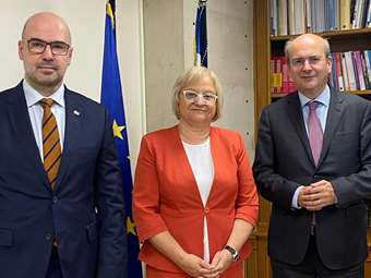 Συνάντηση Κ. Χατζηδάκη με την γενική διευθύντρια της Eurostat και τον πρόεδρο της ΕΛΣΤΑΤ