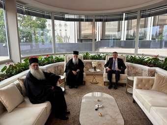 Συνάντηση του πρέσβη της Αιγύπτου στην Ελλάδα με τον νέο Αρχιεπίσκοπο και ηγούμενο της Μονής Σινά